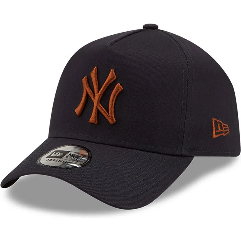 kapa-zaobljena-mornarsko-plava-snapback-9forty-e-frame-new-york-yankees-mlb-new-era