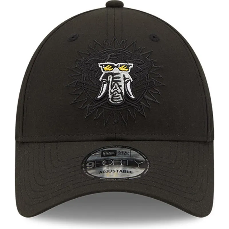 kapa-zaobljena-crna-snapback-9forty-elemental-oakland-athletics-mlb-new-era