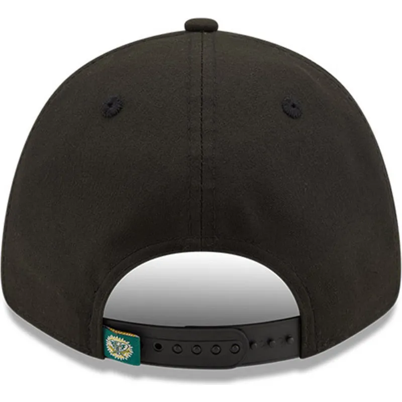 kapa-zaobljena-crna-snapback-9forty-elemental-oakland-athletics-mlb-new-era