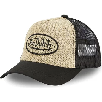 Von Dutch PAILLE Brown and Black Trucker Hat