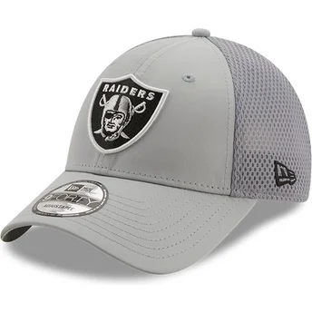 kapa-zaobljena-siva-podesiv-9forty-team-arch-las-vegas-raiders-nfl-new-era