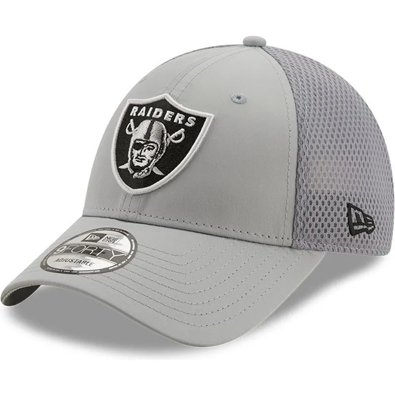kapa-zaobljena-siva-podesiv-9forty-team-arch-las-vegas-raiders-nfl-new-era