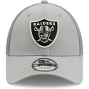 kapa-zaobljena-siva-podesiv-9forty-team-arch-las-vegas-raiders-nfl-new-era