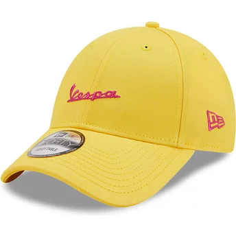 New Era Curved Brim 9FORTY Essential Vespa Piaggio Yellow Adjustable Cap