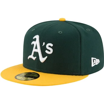 Kapa ravna zelena prilagođena 59FIFTY AC Perf Oakland Athletics MLB New Era