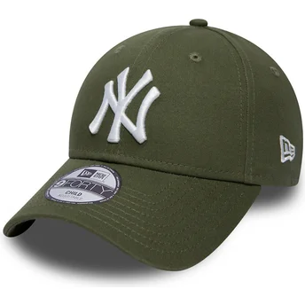 Kape zaobljena zelena podesiva traka za djecu 9FORTY League Essential New York Yankees MLB New Era