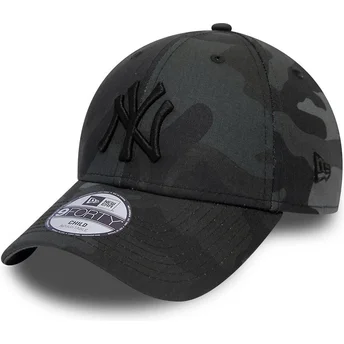 Cap zaobljena camouflage adjustable strap za djecu negro negro 9FORTY League Essential New York Yankees MLB New Era