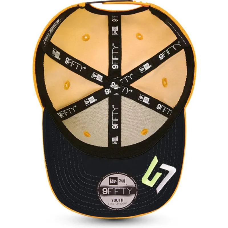 kapa-zaobljena-narancasta-snapback-za-djecu-9fifty-stretch-snap-lando-norris-mclaren-racing-formula-1-new-era