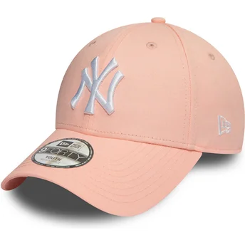 Kape zaobljena ružičasta podesiva traka za djecu 9FORTY League Essential New York Yankees MLB New Era
