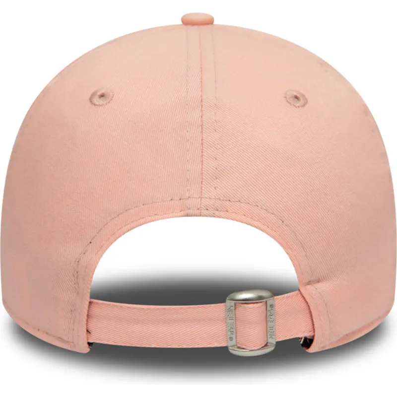 cap-zaobljena-pink-adjustable-strap-za-djecu-9forty-league-essential-new-york-yankees-mlb-new-era