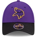 new-era-curved-brim-9forty-stretch-snap-sideline-road-minnesota-vikings-nfl-purple-and-black-snapback-cap