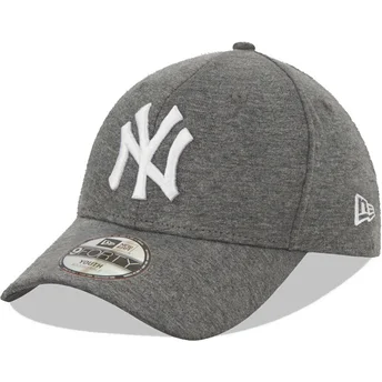 New Era Curved Brim Youth 9FORTY Jersey Essential New York Yankees MLB Grey Adjustable Cap