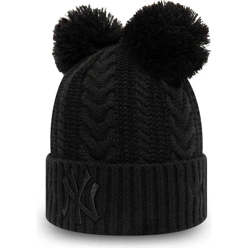 kapa-pompon-crna-doble-knit-cuff-new-york-yankees-mlb-new-era