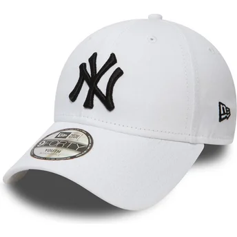 Kapa zaobljena bijela podesiva traka za djecu 9FORTY League Essential New York Yankees MLB New Era