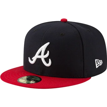 Cap ravna navy blue ajustada 59FIFTY AC Perf Atlanta Braves MLB New Era