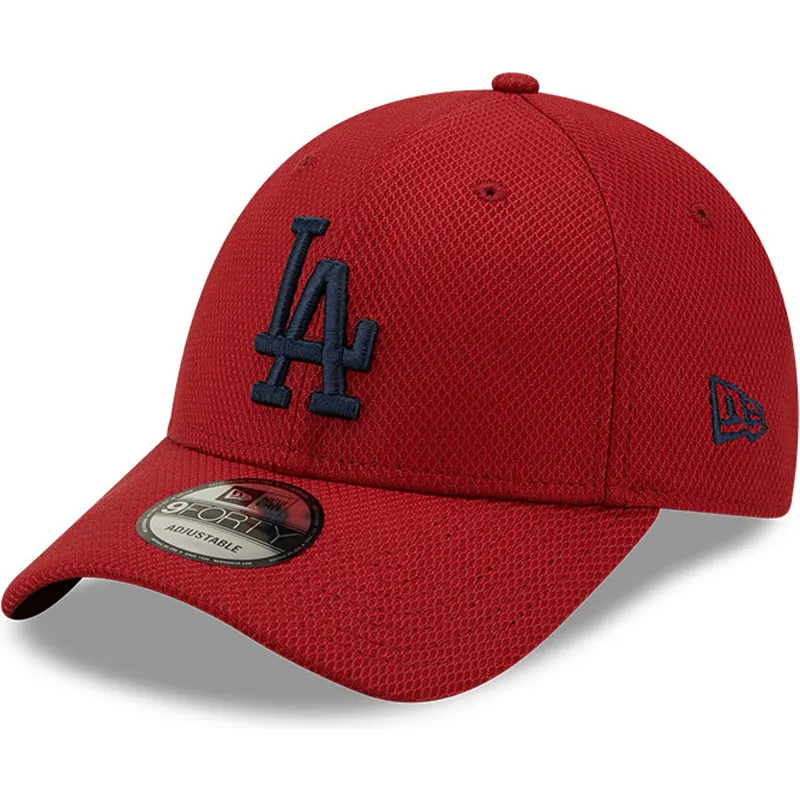 kapa-zaobljena-crvena-podesiv-9forty-diamond-era-los-angeles-dodgers-mlb-new-era