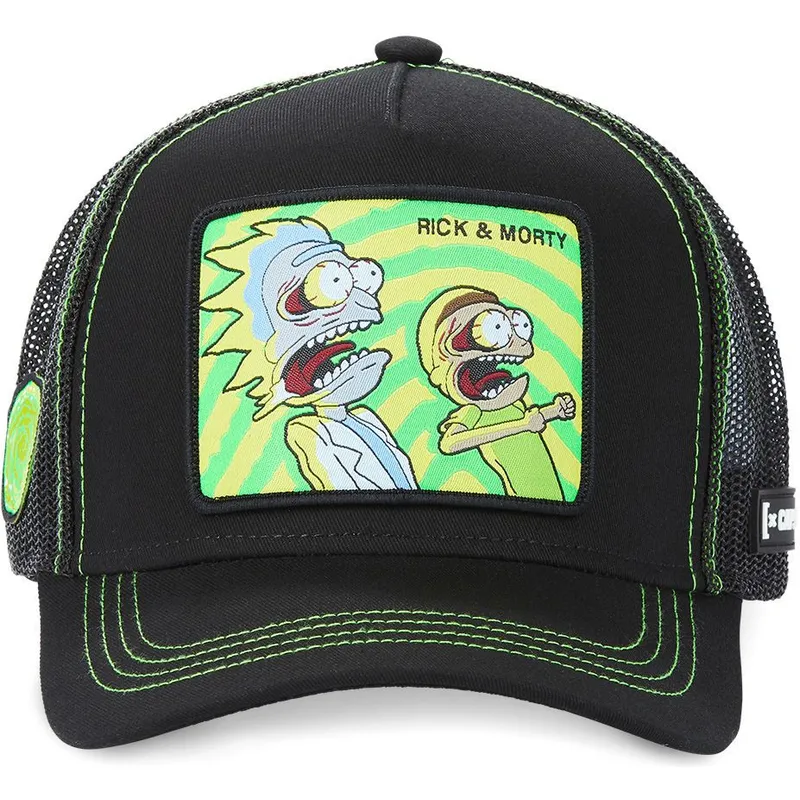 kapa-zaobljena-crna-snapback-psy2-rick-i-morty-capslab