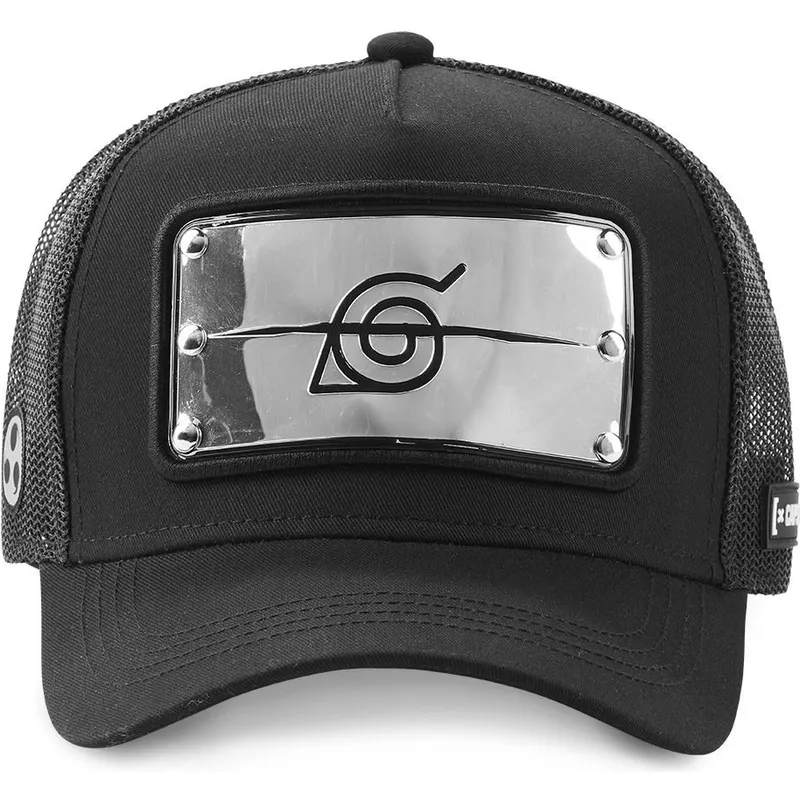 kapa-zaobljena-crna-snapback-ban-konoha-naruto-capslab