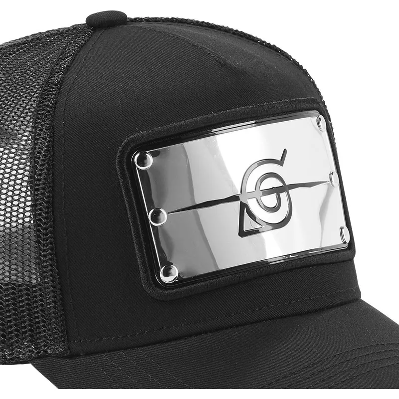 kapa-zaobljena-crna-snapback-ban-konoha-naruto-capslab