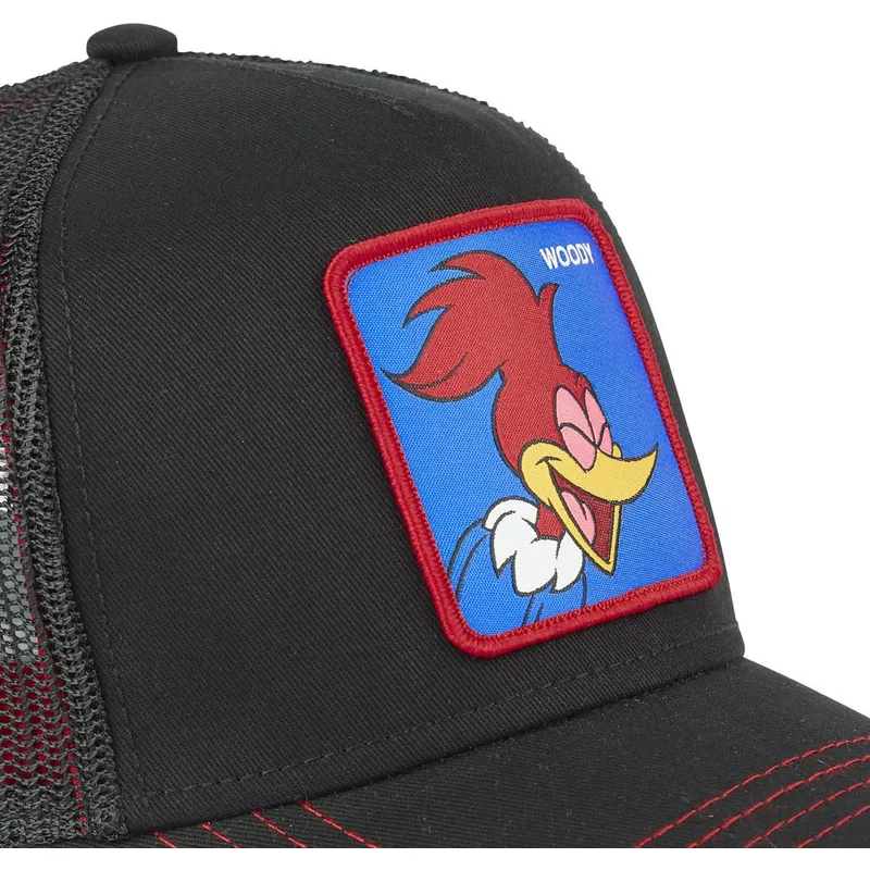 kapa-zaobljena-crna-snapback-woo2-woody-woodpecker-capslab