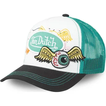 Kape zaobljena zelena snapback , PAT GRE Von Dutch