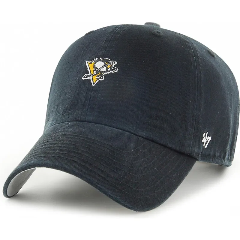kapa-zaobljena-crna-podesiv-clean-up-base-runner-pittsburgh-penguins-nhl-47-brand