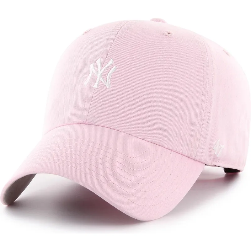 kapa-zaobljena-ruzicasta-podesiv-clean-up-base-runner-new-york-yankees-mlb-47-brand