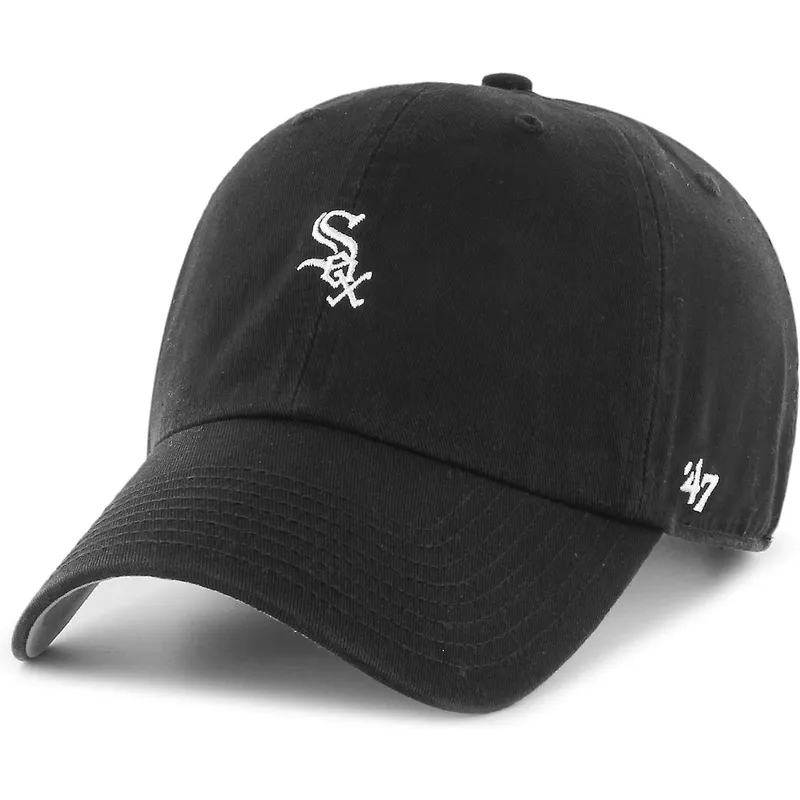 kapa-zaobljena-crna-podesiv-clean-up-base-runner-chicago-white-sox-mlb-47-brand