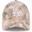kapa-zaobljena-ruzicasta-podesiv-9forty-floral-los-angeles-dodgers-mlb-new-era