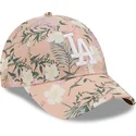 kapa-zaobljena-ruzicasta-podesiv-9forty-floral-los-angeles-dodgers-mlb-new-era