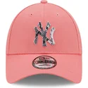 kapa-zaobljena-ruzicasta-podesiv-9forty-infill-new-york-yankees-mlb-new-era