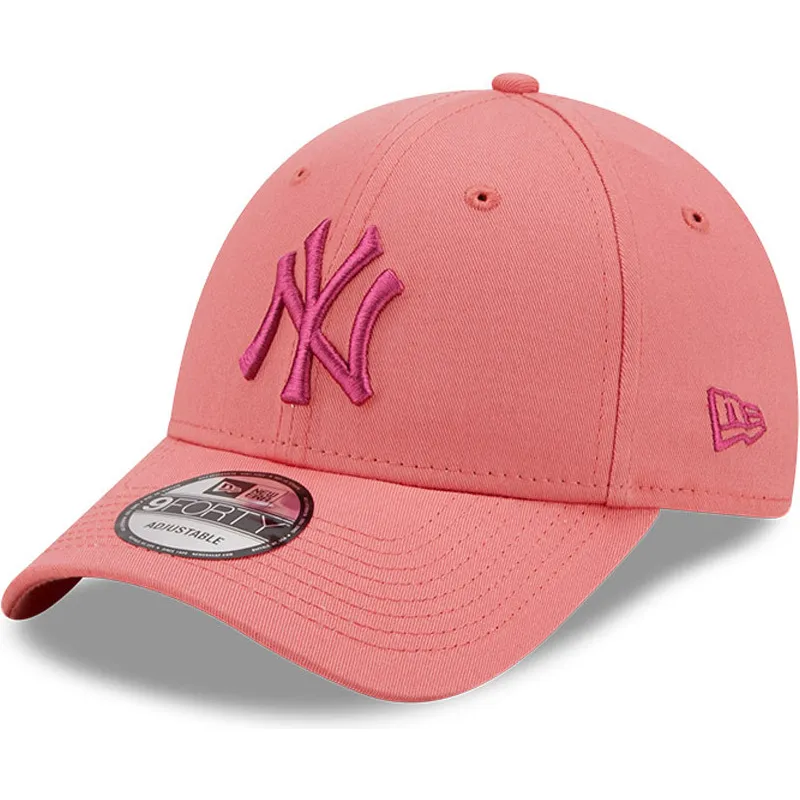 kapa-zaobljena-ruzicasta-podesiv-9forty-league-essential-new-york-yankees-mlb-new-era