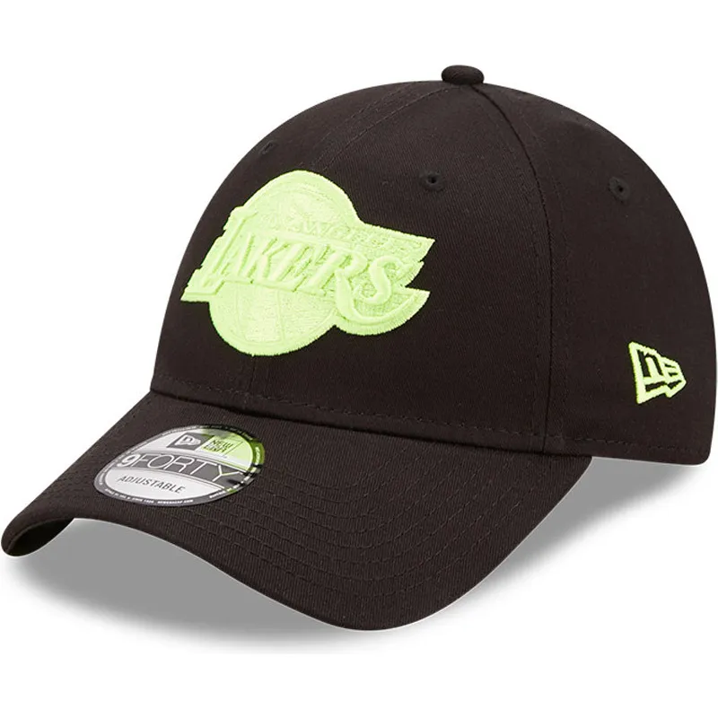 kapa-zaobljena-crna-podesiv-9forty-neon-pack-los-angeles-lakers-nba-new-era