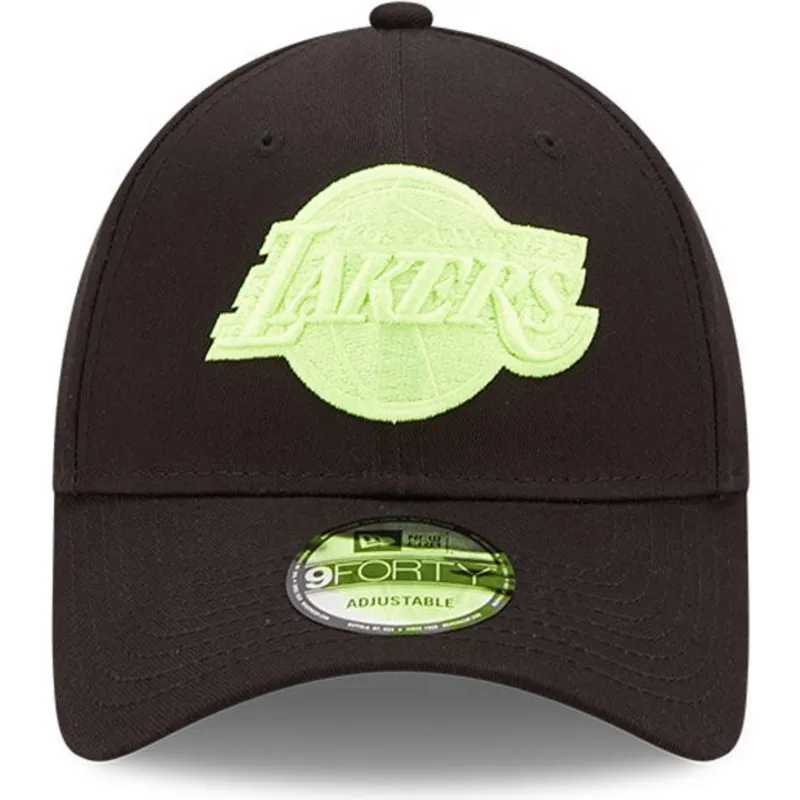kapa-zaobljena-crna-podesiv-9forty-neon-pack-los-angeles-lakers-nba-new-era