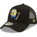 kapa-zaobljena-crna-snapback-a-frame-sporty-spongebob-new-era