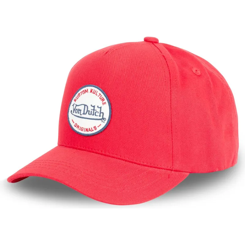 kapa-zaobljena-crvena-snapback-kustom-kulture-col-red1-von-dutch