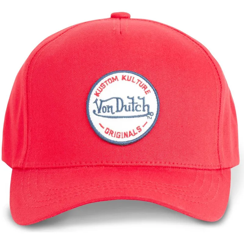 kapa-zaobljena-crvena-snapback-kustom-kulture-col-red1-von-dutch