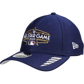 Kapa zaobljena plava snapback 9FORTY Washed Pack Split Los Angeles Dodgers MLB New Era
