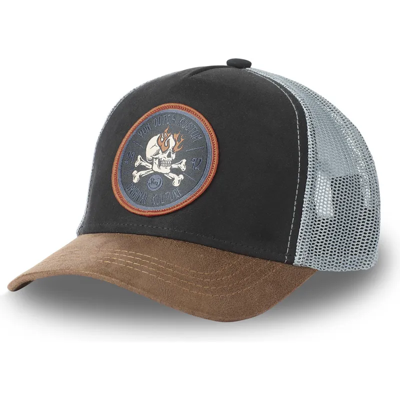 kapa-zaobljena-crna-snapback-kustom-kulture-skull-sku-von-dutch