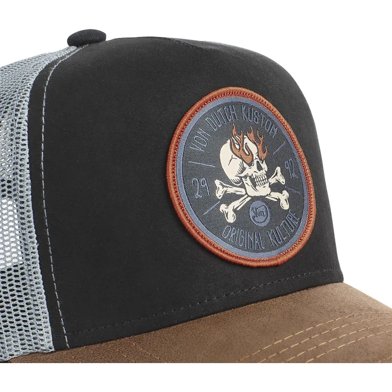 kapa-zaobljena-crna-snapback-kustom-kulture-skull-sku-von-dutch