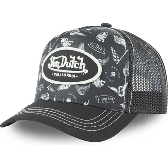 Kapa zaobljena crna snapback TAT05 Von Dutch