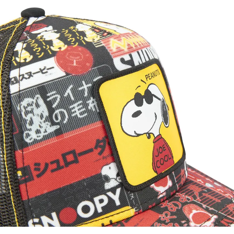 kapa-zaobljena-crna-snapback-joe-cool-pea-sam1-snoopy-kikiriki-capslab