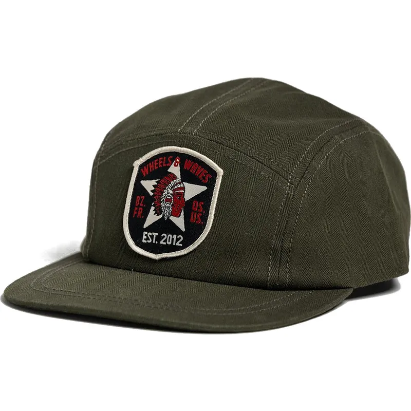 kapa-ravna-smeda-podesiv-6-panel-starfire-ww21-wheels-and-waves