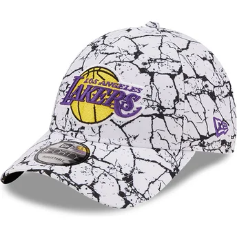 kapa-zaobljena-bijela-podesiv-9forty-marble-los-angeles-lakers-nba-new-era