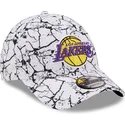 kapa-zaobljena-bijela-podesiv-9forty-marble-los-angeles-lakers-nba-new-era