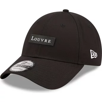 New Era Curved Brim 9FORTY Logo Le Louvre Black Adjustable Cap