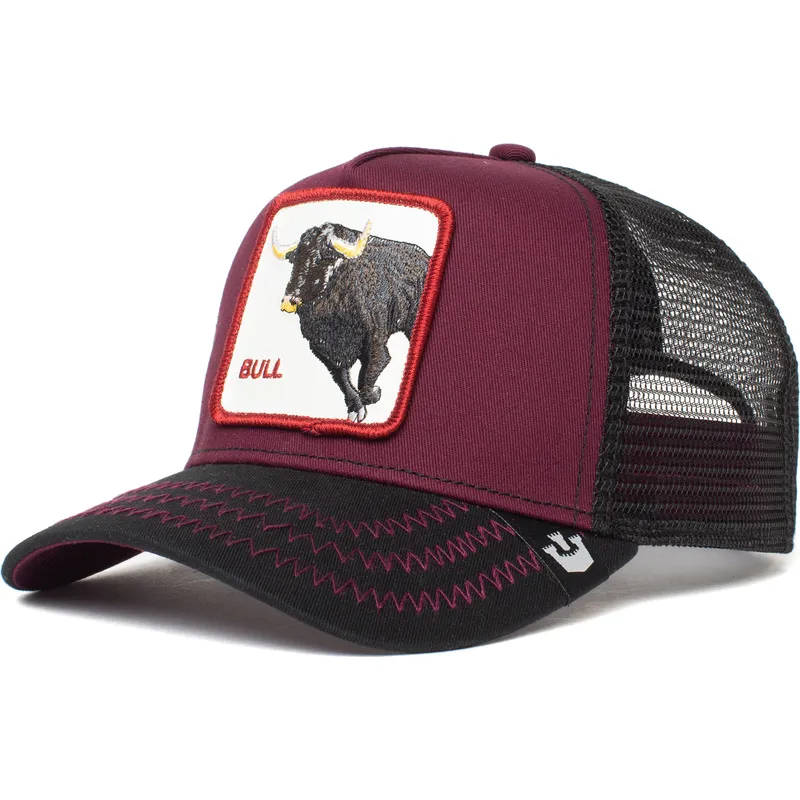 kapa-zaobljena-crvena-snapback-the-bull-the-farm-goorin-bros