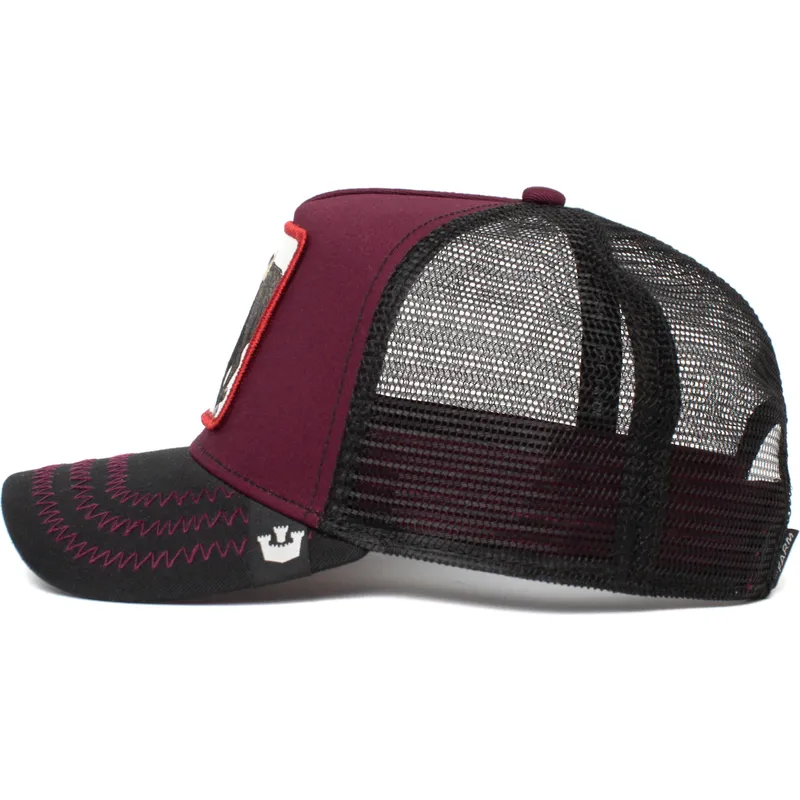 kapa-zaobljena-crvena-snapback-the-bull-the-farm-goorin-bros