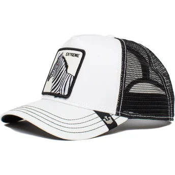 Kape zaobljena bijela snapback za djecu cebra Extreme Little Stripe The Farm The Farm de Goorin Bros.