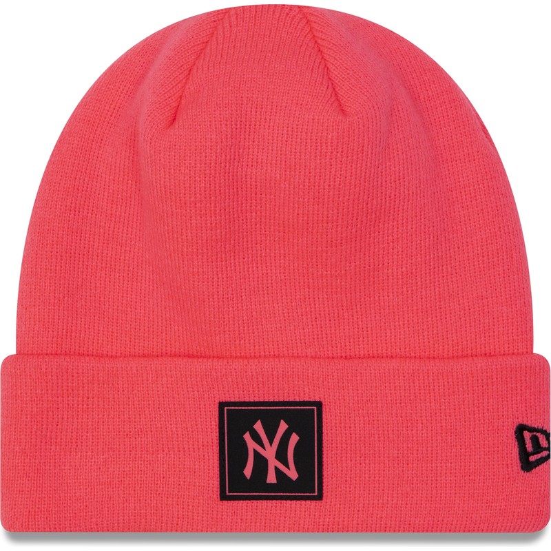 new-era-neon-team-cuff-new-york-yankees-mlb-pink-beanie